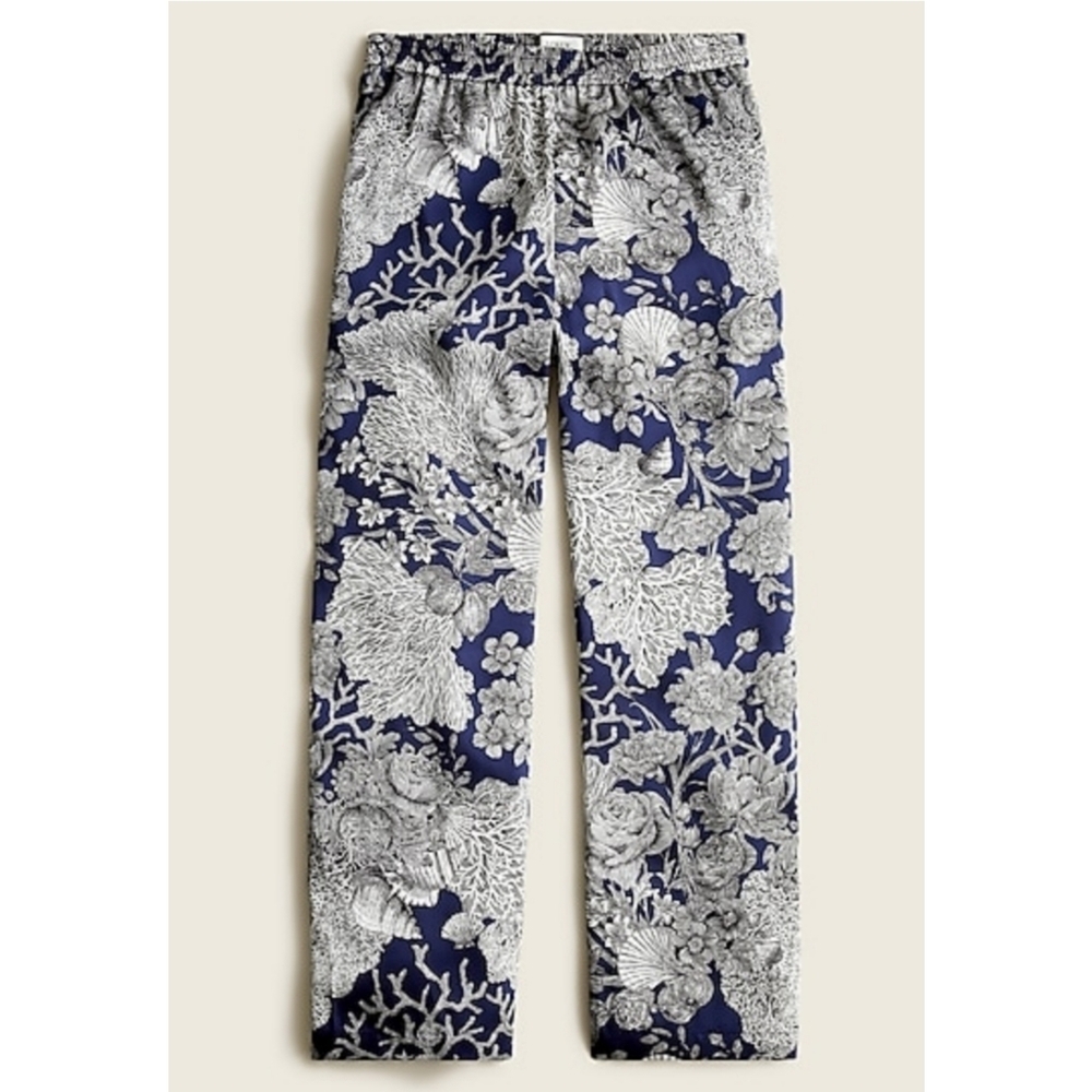12. J. Crew Pull-on cropped pant in Ratti® seashell print - Picture 6 of 8